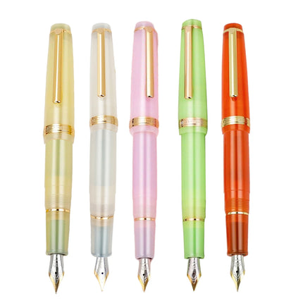 Jinhao 82 new color Acrylic Fountain Pen Gold clip F 0.5mm nibs pink green yellow school Supplies business writing ink pens