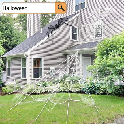 Halloween Spider Web Giant Stretchy Cobweb For Home Bar Haunted House Scary Prop Horror Yard Outdoor Halloween Party Decoration