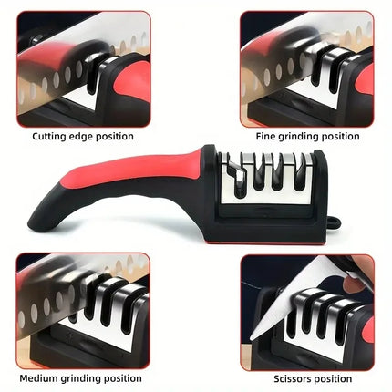 Knife Sharpener 4 Stages Professional Kitchen Sharpening StoneTungsten Diamond Ceramic Sharpener Tool