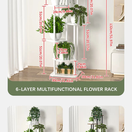 Plant Stand Stand For Flowers Wooden Storage Shelf 4/5/6 Tier Flower Shelf Planter Rack Indoor Display Stand Multiple Flower Pot