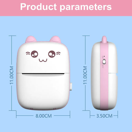 Meow Mini Label Printer Thermal Portable Printers Stickers Paper Inkless Wireless Impresora Portátil 200dpi Android IOS 57mm