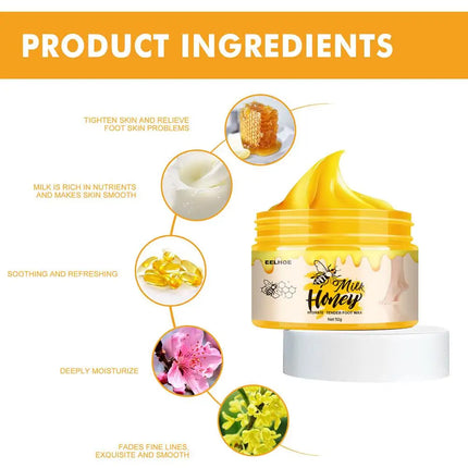 Milk honey foot mask Exfoliating remove dead skin callus Heels Anti Dry cracked peeling exfoliation moisturizing feet care cream