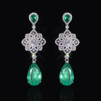 Imitated Emerald / 925 Sterling Silver / CHINA