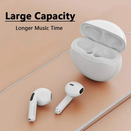 Original Air Pro 6 TWS Wireless Bluetooth Headset 5.3 Headphone Mini Earphone with Mic Charging Box for Xiaomi iPhone Earbuds