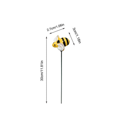 10Pcs Bee Garden Stakes Decor, Yard Art Ornament Front Yard Art Stick, Resin Bees Garden Stakes Outdoor Lawn Pathway Patio Decor