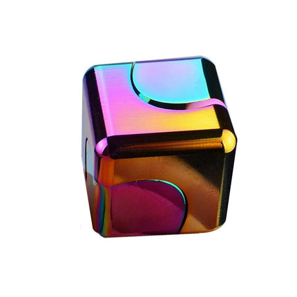 Square Decompression Spinning Top Dice Antistress Toys Metal Fidget Spinner ADHD Autism Brinquedos Para Alívio Do Estresse