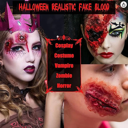 60ml Halloween Fake Blood Halloween Liquid Blood Drops Halloween Simulation Vampire Fake Blood Spray For Cosplay prop.