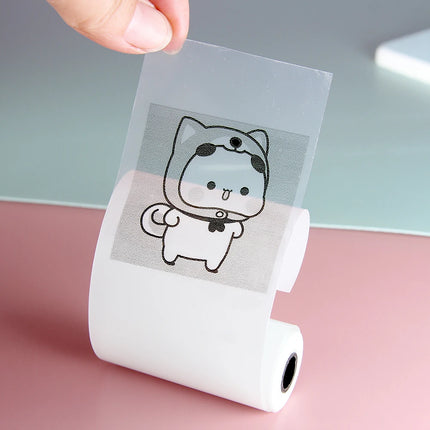 3 5 9 10Rolls White Colorful Adhesive Transparent Sticker Paper 57*25mm Direct Roll Portable Paper For Mini Pocket Printer