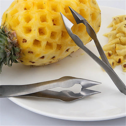 Stainless Steel Strawberry Huller Fruit Peeler Pineapple Corer Slicer Cutter Kitchen Knife Gadgets Pineapple Slicer Clips New