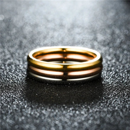 2mm Thin Stainless Steel Rings Rose Gold Fashion Simple Titanium Steel Rings for Women Girl Gifts