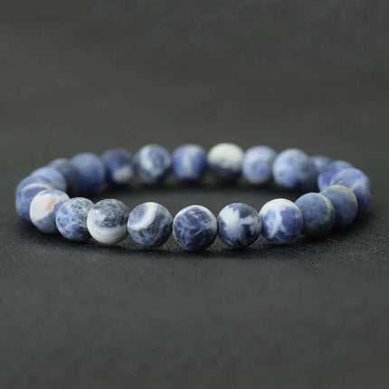 New Simple Style Bracelet For Men Grade A Frosted Natural Stone Braslet Accessories Hombre Sodalite Tiger Eyes Beaded Braclet