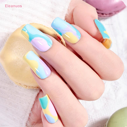 Eleanuos 15ml Gel Nail Polish Set Salon Professional Nail Supplies Set Acrylic Macaron Color UV Gel Lamp UV Led Gel Varnish