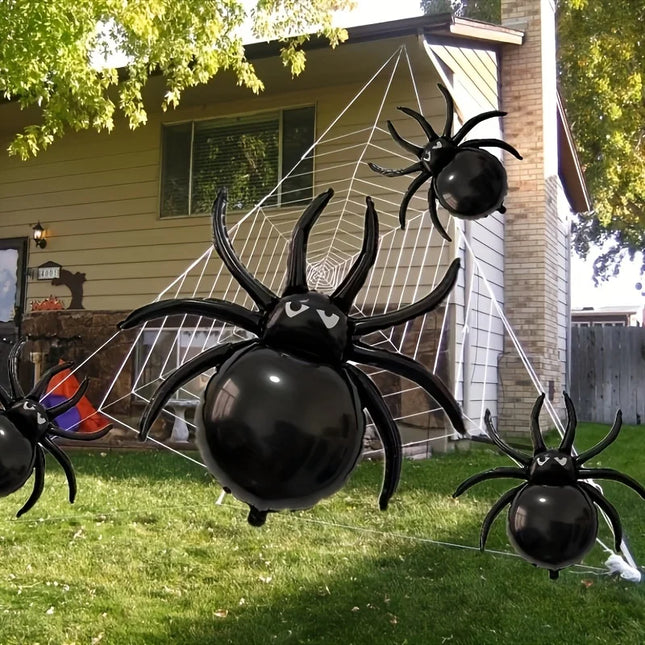 30pcs Halloween Large Spider Balloon Black Wall Decoration Halloween Foil Balloon for Photo Prop Party Trick Joke Decor Supplies