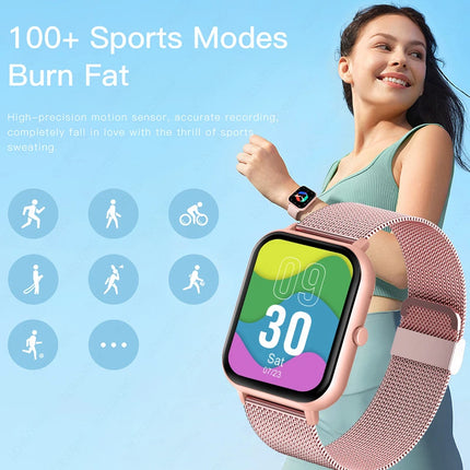 2024 New Smart Watch Women Bluetooth Call Watch Fitness Tracker Waterproof Sport Smart Clock Fashion Ladies Men Smartwatch Woman