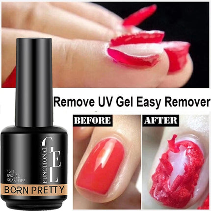 1 Bottle 15ml Magic Fast Remover Gel Nail Polish Clean UV Soak Off Degreasr For Manicure Layer Nail Art Removal Semi-permanet