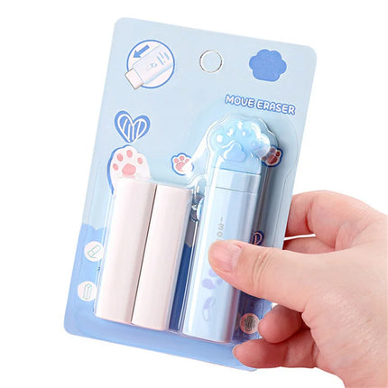 Creative push-pull cartoon cute eraser can replace the core telescopic student pencil eraser children's school supplies gifts