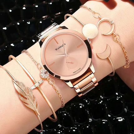 Women Watch Set Luxury Silver Dress Quartz Watch Bracelet Ladies Sports Wrist Watch Clock Gift Woman Relogio Feminino