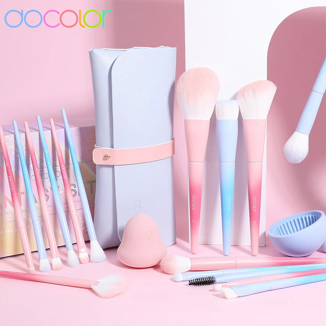 Docolor Fantasy 16pcs Makeup Brushes Set Professional Blush Eyeshadow Foundation Beauty Cosmetic Makep Up Tools Real Techniques