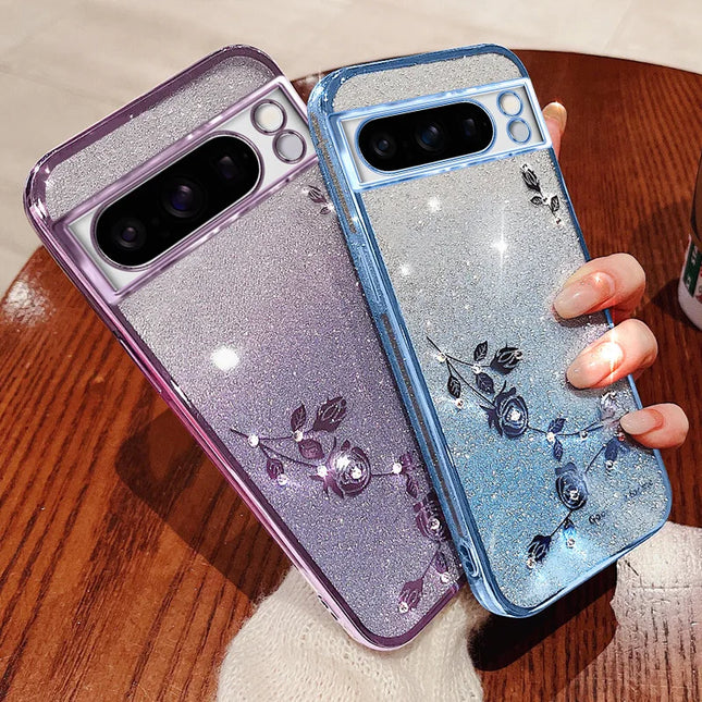 Luxury Glitter Shiny Diamond Mobile Phone Case For Google Pixel 6 7 8 9 Pro 6A 7A 8A Soft TPU Shockproof Protector Back Cover