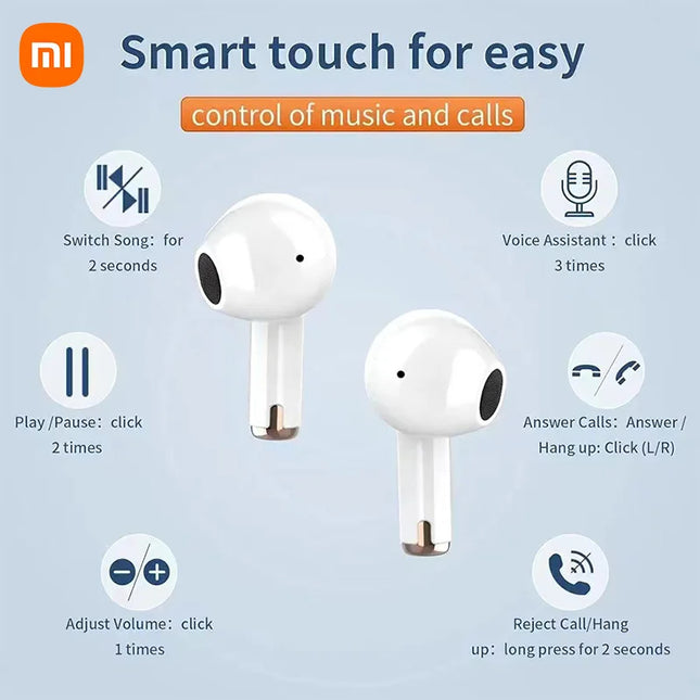 XIAOMI New J97 Bluetooth5.2 Earphone LED Display True Wireless Headphone Touch Control HD Call Sport Gaming Headset With Mic