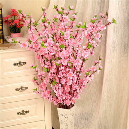 65CM Artificial Cherry Spring Plum Peach Blossom Branch Silk Flower Tree Decor wedding party Home decoration