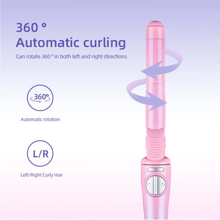 25mm Full  Automatic Rotating Curling Iron 2024 Hair Curling Wand Professional Ceramic Auto Hair Curler Lcd Curling Iron Styler