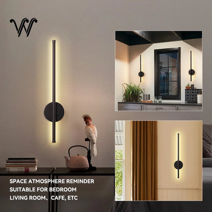 5V Rechargeable LED Wall Light 50cm 80cm Internal Wall Sconce Wireless with Remote Control Bedroom Bedside Lamp Magnetic