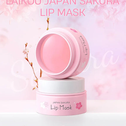 8g LAIKOU Sakura Lip Sleeping Mask Hydrating Moisture Nutriousing Wrinkle Smoothing Dryness Lip Mask Korean Cosmetics Skin Care