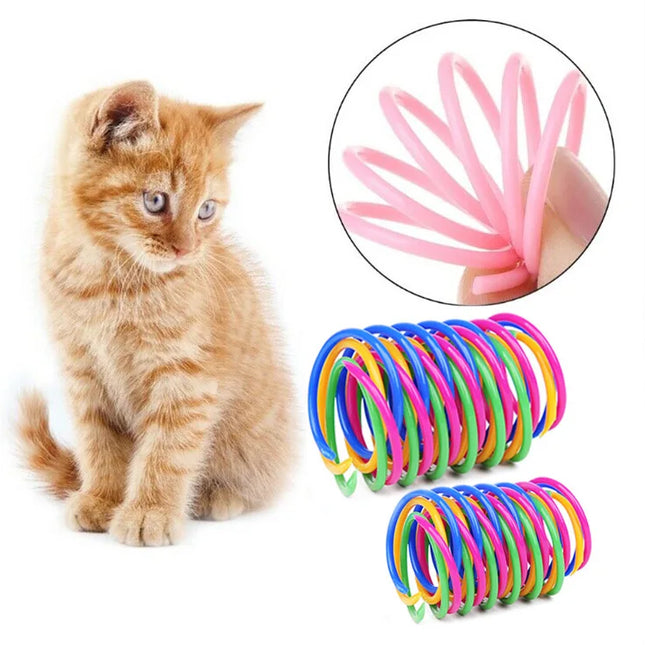 Kitten Coil Spiral Springs Cat Toys Interactive  Gauge Cat Spring Toy Colorful Springs Cat Pet Toy Pet Products