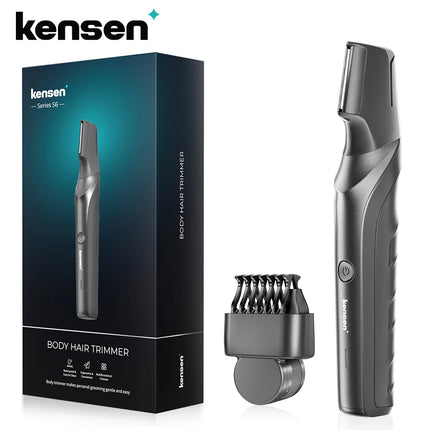 Kensen S6 Electric Body Hair Shaver for Men Groomer Clipper IPX5 Waterproof Groin Pubic Hair Trimmer with 2 Attachments Barber