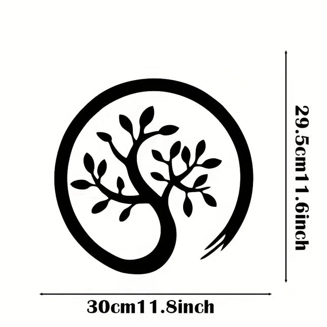 Outdoor Metal Decoration Tree Of Life Black Metal Wall Art Garden Patio Wall Hanging Iron Art Wall decoration Wall Sticker