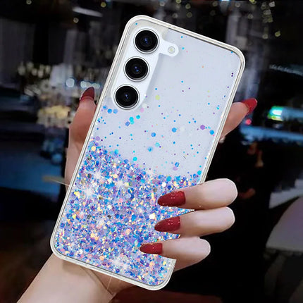 Night Glowing Glitter Phone Case For Samsung Galaxy S23 S24 Ultra S23 S24 Plus A54 A34 A25 A15 A35 A55 5G Anti Drop Back Cover