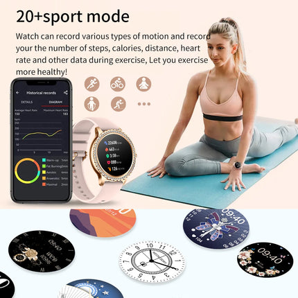 Female Smartwatch Women Wristwatch For Woman 1.32" Full Touch Call Reminder Sleep Monitoring Activity Tracker Connected Watch