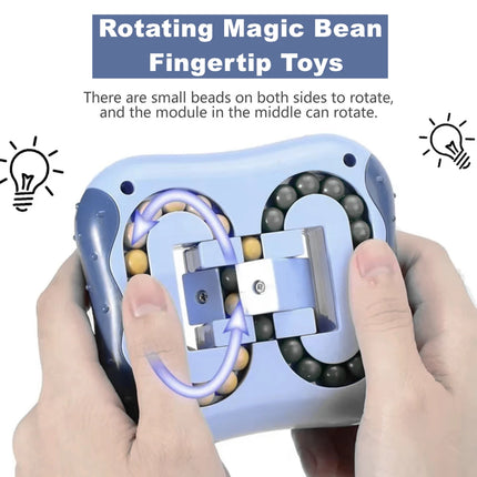 Rotating Magic Beans Cube Fingertip Toys Children Spin Bead Puzzles Game Learning Educational Adults Stress Relief Toy 2024 New