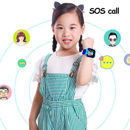 Q12 2G Kids Smartwatch Waterproof SOS Photo Camera Phone Voice Call LBS Location Child Clock Smart Watch Gift For IOS Android ﻿