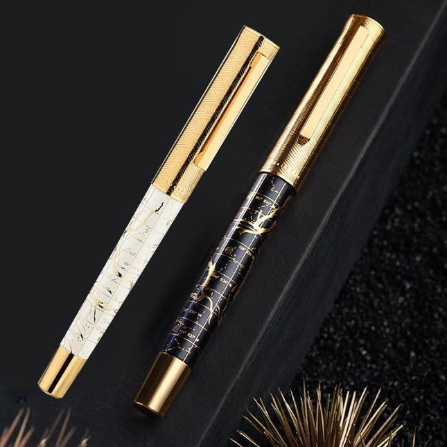 High-end hongdian 1868 fountain pen exquisite retro huanghe river series ink pens EF F nib school office supply gift pen 35# nib