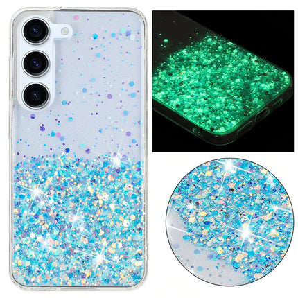 Night Glowing Glitter Phone Case For Samsung Galaxy S23 S24 Ultra S23 S24 Plus A54 A34 A25 A15 A35 A55 5G Anti Drop Back Cover