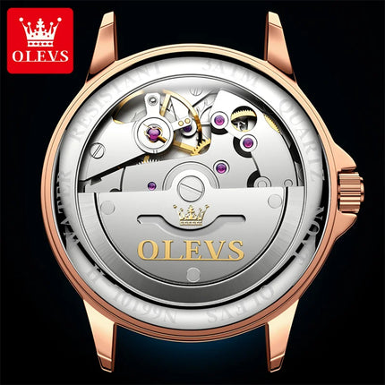 OLEVS Luxury Brand Butterfly Dial Women Automatic Mechanical Watch Ceramic Strap Waterproof Fashion Ladies Watches Relojes Mujer