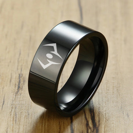 Anime Jujutsu Kaisen Rings Ryōmen Sukuna Cosplay Black Dead Eye Unisex Ring Prop Jewelry Gift Stainless steel Accessories