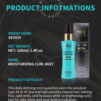 Curly hair care Styling Hair Moisturizing set Natural Curl Boost Hair Bounce Hair Elastic Cream Styling Enhancing Hair Care