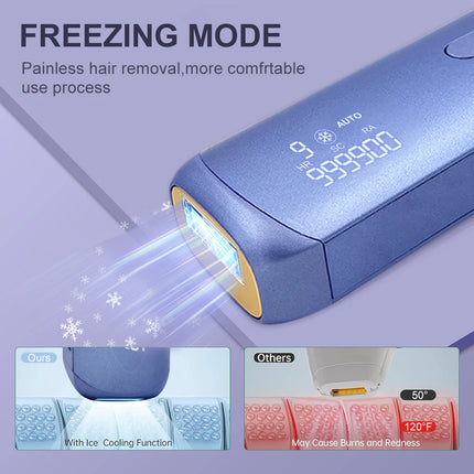 Cooling Laser Hair Removal 3-in-1 Rejuvenation Acne Remove Permanent Bikini Trimmer Painless Hair Remove for Women IPL Epilator