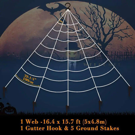 Halloween Spider Web Giant Stretchy Cobweb For Home Bar Haunted House Scary Prop Horror Yard Outdoor Halloween Party Decoration