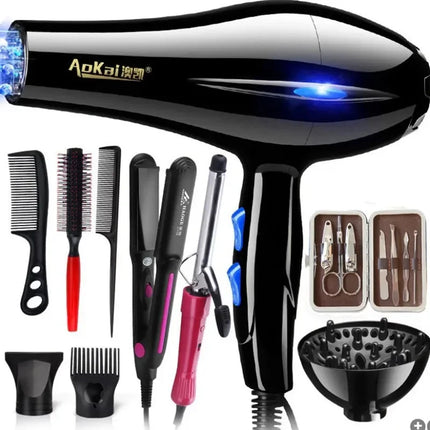 Professional Powerful Hair Dryer Fast Styling Blow Dryer Hot And Cold Adjustment Air Dryer Nozzle For Barber Salon Tools