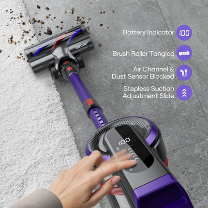 450W 38000Pa Powerful Cordless Vacuum Cleaner Wireless Handheld For Home Appliance with Touch Screen 55 Min Runtime