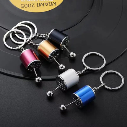 Mini Turbo Turbocharger Keychain Car-styling Keyring Gear Gearbox Pendant Keychain Stick Knobs Keyring Shift Metal Fidget Toys