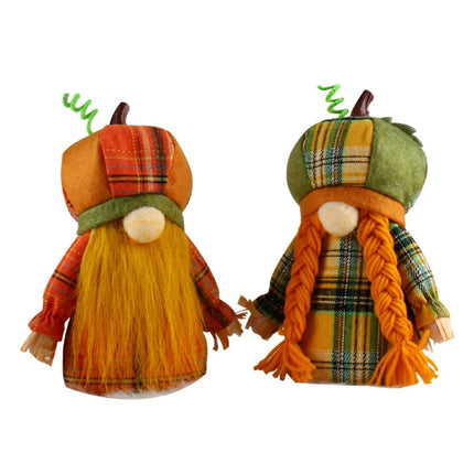 Fall Pumpkin Gnomes Handmade Fall Thanksgiving Gnome Plush Swedish Gnomes Ornaments Holiday Home Table Decorations Gifts