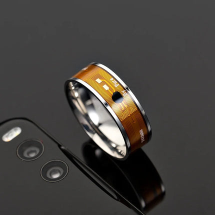 Fashion NFC Ring Magic Wear Chip NFC Smart Ring Wearable for Android Mobile Device Smart Jewelry Couple Stainless Steel Ring