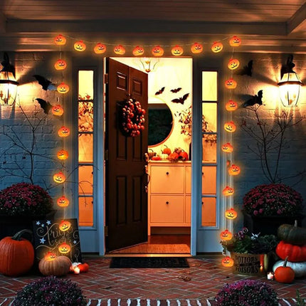 1.5M/3M LED Pumpkin Light String Halloween Decoration Battery Operated DIY Fairy Lamp For Horror Halloween Happy Party Lights