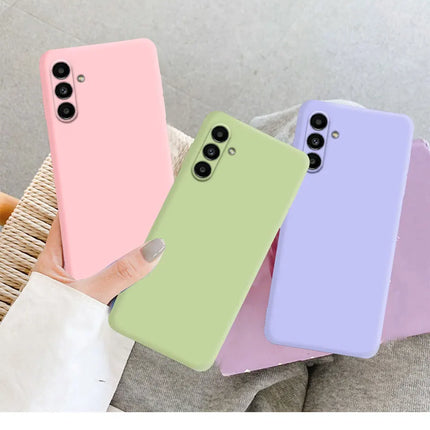 Original Solid Silicone Phone Case For Samsung Galaxy A55 A35 A25 A15 A05 A05S A04 A04S A04E A14 A24 A34 A54 5G Cover Cases