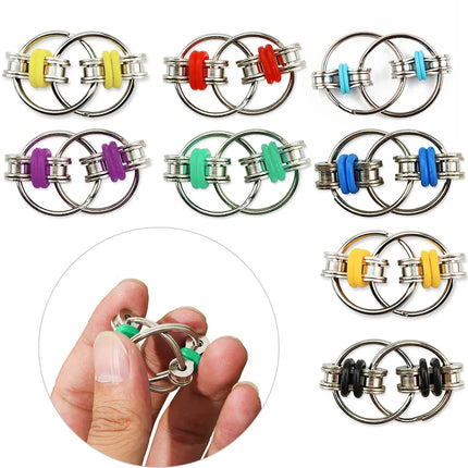 Anti Stress Fidget Hand Spinner Puzzle Vent Keychain Bike Chain Key Ring Toys